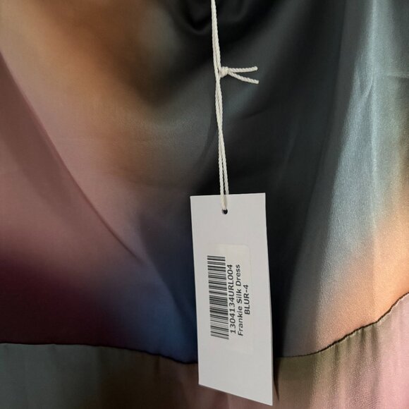 NWT Reformation Frankie Silk Dress in Blur - Picture 6 of 6